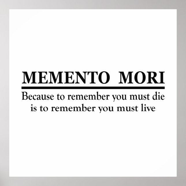 Memento mori poster (Vorne)