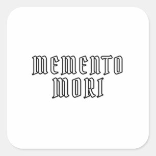 Memento Mori Quadratischer Aufkleber