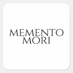 Memento Mori Quadratischer Aufkleber