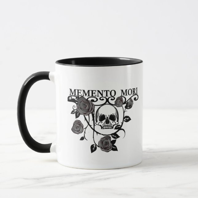 Memento-Mori-Rose Tasse (Links)