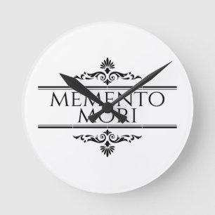 Memento Mori Runde Wanduhr