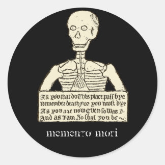 Memento Mori Runder Aufkleber