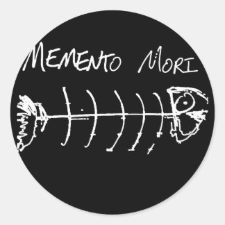 Memento Mori Runder Aufkleber