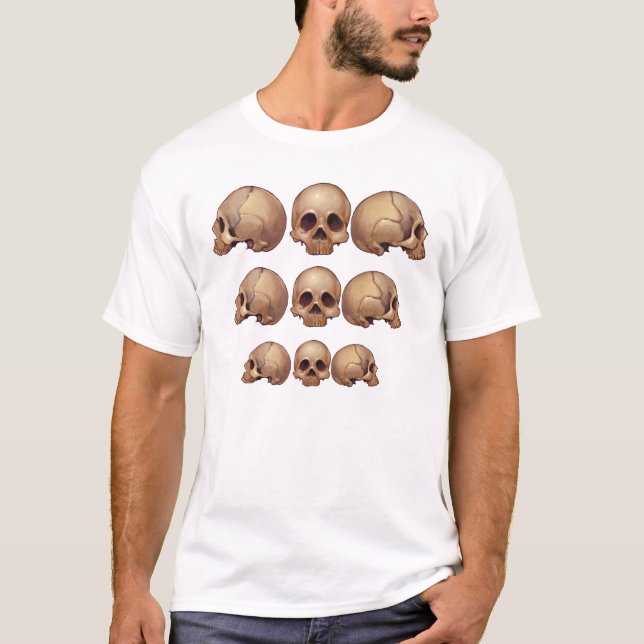Memento Mori Schädel, die Shirt absteigen (Vorderseite)