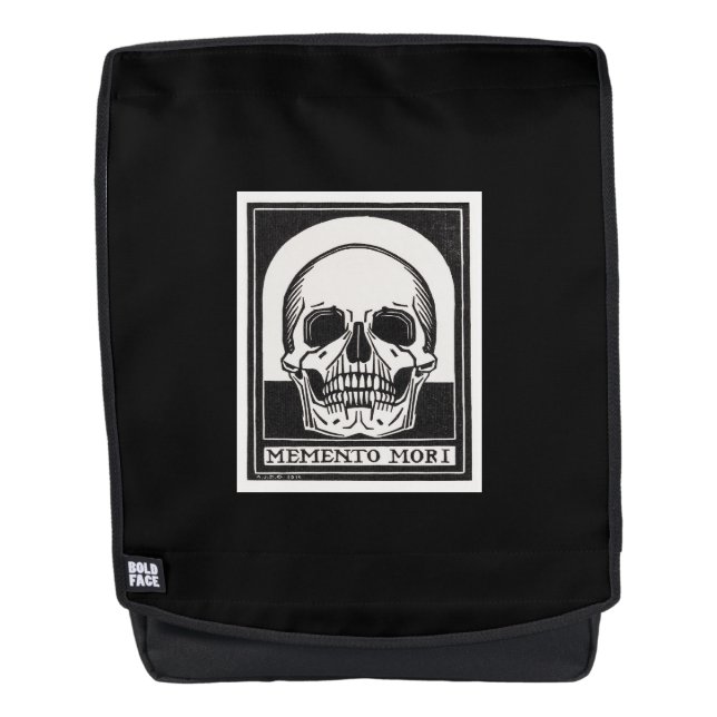 Memento Mori Schädel Rucksack (Vorderseite)