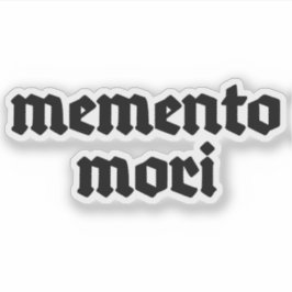 Memento Mori (schwarz) Aufkleber