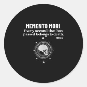 Memento Mori Seneca Stoicismus Stoische Philosophi Runder Aufkleber