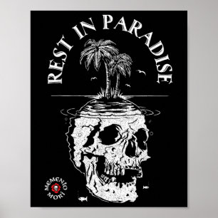 Memento Mori Shirt - Erholung im Paradies - Latein Poster