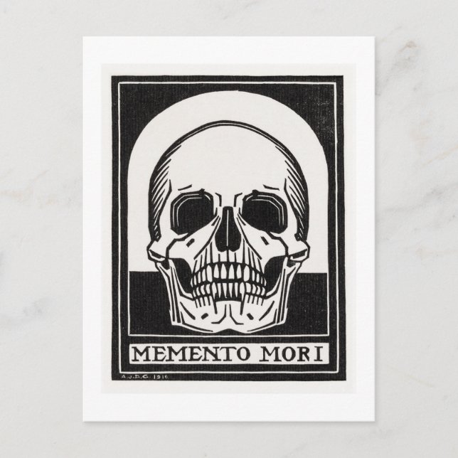 Memento Mori Skull Art Postkarte (Vorderseite)