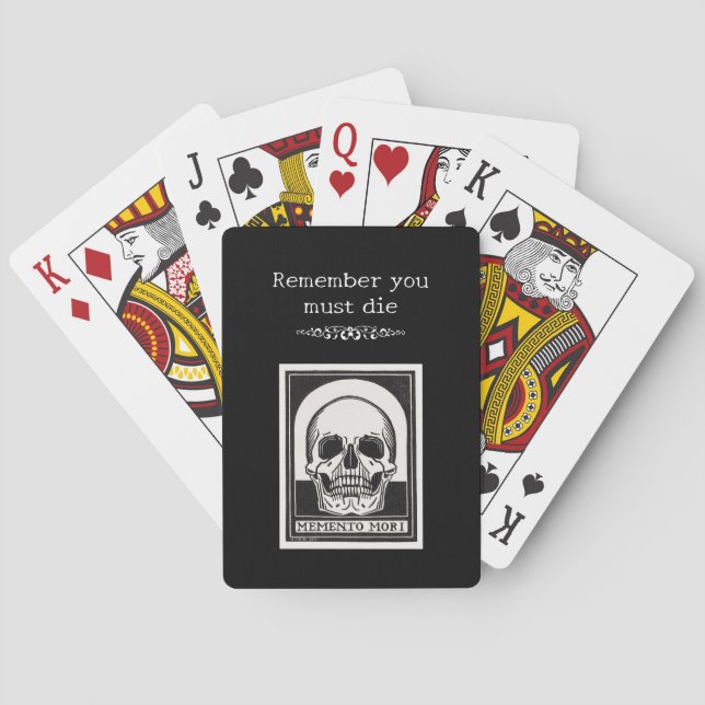 Memento Mori Skull Art Spielkarten (Rückseite)