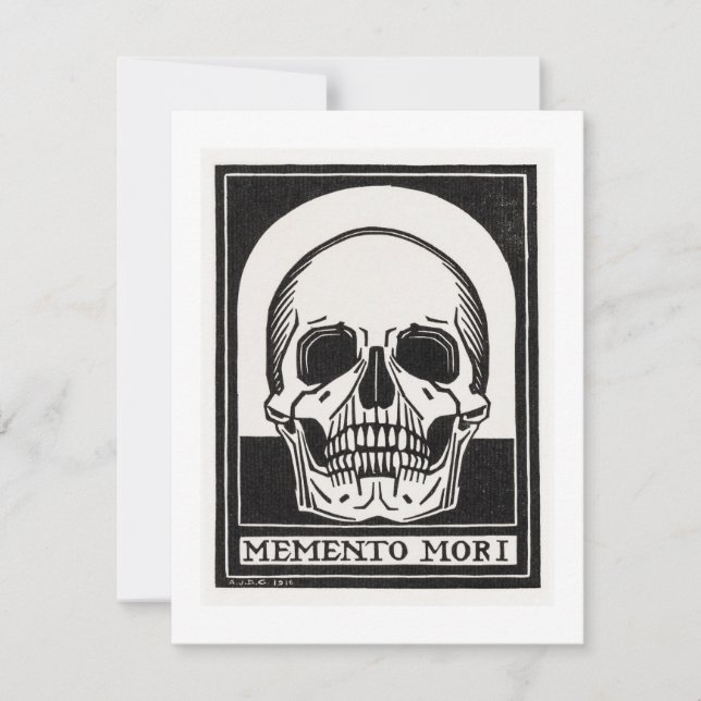 Memento Mori Skull Mitteilungskarte (Vorderseite)