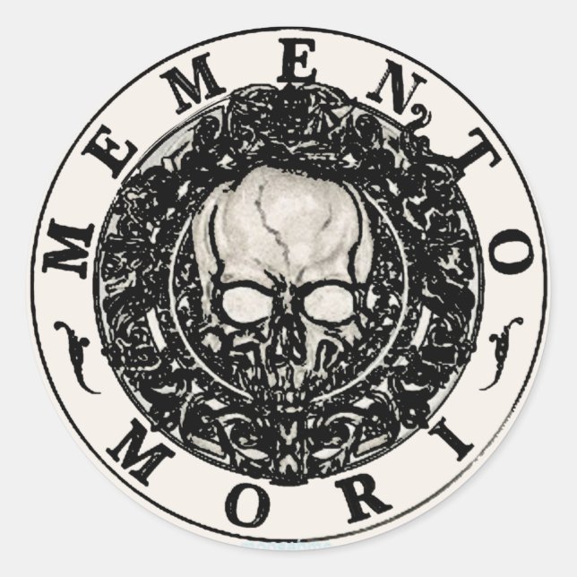 Memento Mori Skull Sticker (Vorderseite)