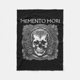 Memento Mori Skull Stoic Philosophie Männer Frauen Fleecedecke
