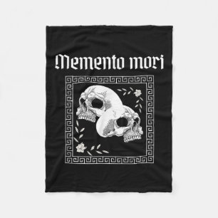 Memento Mori Skull Stoic Philosophie Männer Frauen Fleecedecke