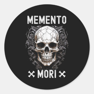 Memento Mori Stoic Mortality Stoicism Philosophie  Runder Aufkleber