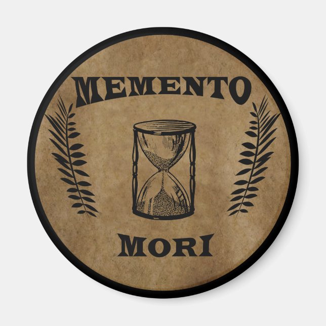 Memento-Mori-Stundenglas Magnet (Vorne)