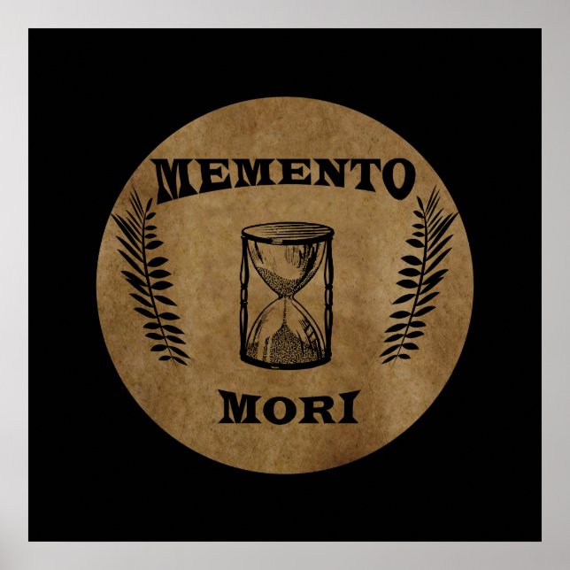 Memento-Mori-Stundenglas Poster (Vorne)