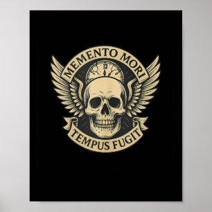 Memento Mori Tempus Fugit Latin Stoice Quote Tank Poster