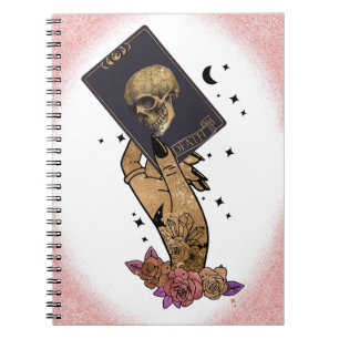Memento Mori Totenkarten-Tarotkarte Notizblock
