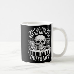 Memento Mori Totenschädel-Stundenglas Dunkler Humo Kaffeetasse