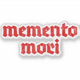 Memento Mori (Vintag rot) Aufkleber