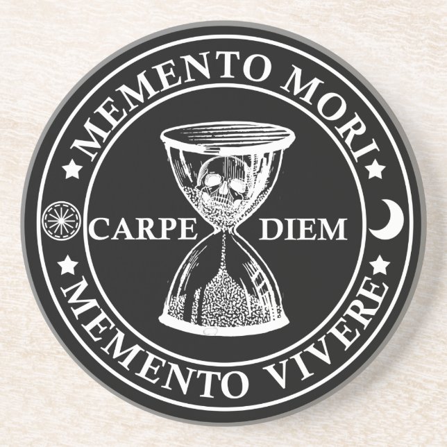 Memento mori vivere getränkeuntersetzer (Vorne)