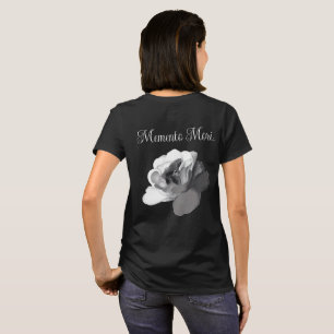 Memento Mori Weiße Rose Dark Academia Ästhetik T-Shirt