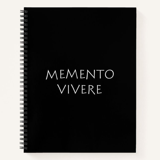 Memento vivere notizbuch (Vorderseite)