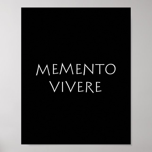 Memento vivere poster (Vorne)