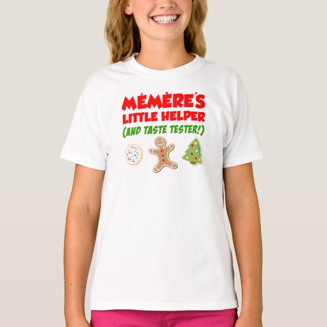 Memere's Little Helper Christmas Cookies T-Shirt (Vorderseite)