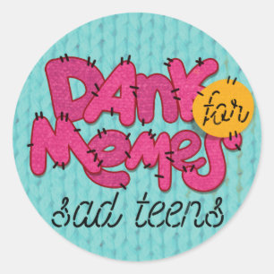 "Memes humides autocollant pendant ados tristes"