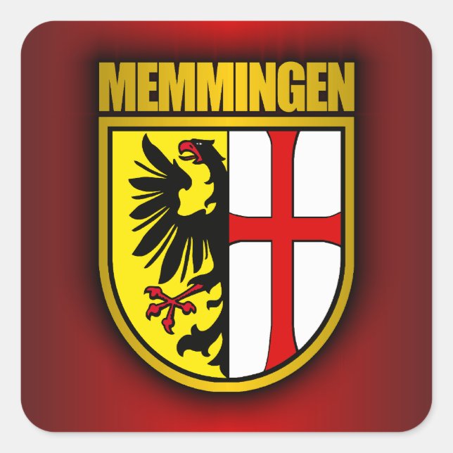Memmingen Quadratischer Aufkleber (Vorderseite)