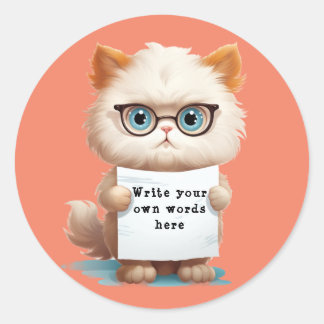 Memo Cat Runder Aufkleber
