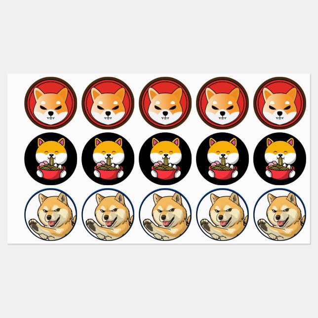 Memo-Kryptoaufkleber, Memehandel Etiketten (Blatt)