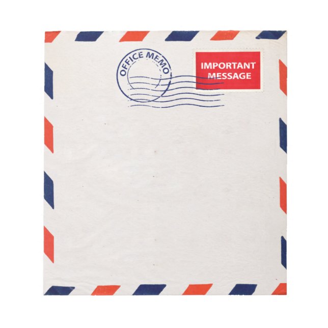 Memo-Pad der Luftpost Notizblock (Vorderseite)