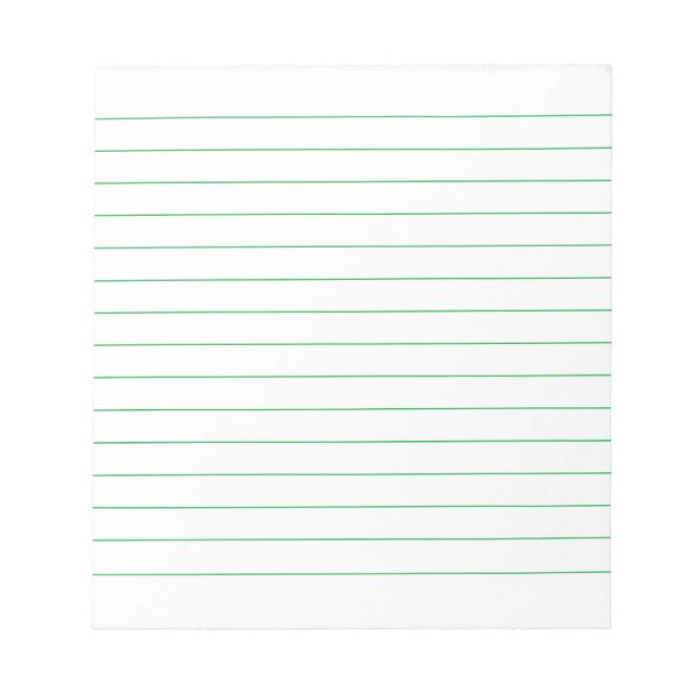 Memo Pad mit Grünen Geschäftslinien Notizblock (Vorderseite)