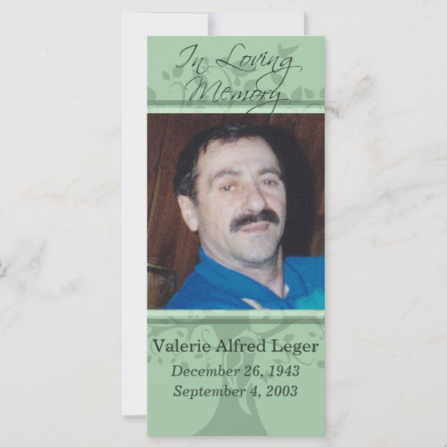 Mémoire / Carte personnalisée du souvenir (Devant)