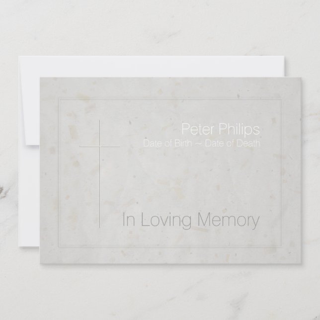 Mémoire d'amour traversée 1 Invitation funéraire (Devant)