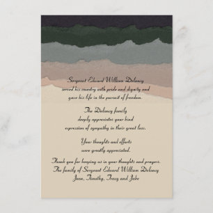 Mémoire éternelle - carte pour notes de Merci de