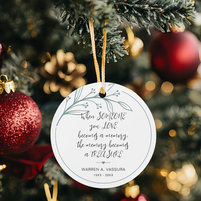 Mémoire Souvenir Trésor de mémoire (Keepsake Remembrance Memory Treasure Ornament)