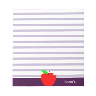 Memopad Personalisierter Apple-Lehrer Notizblock
