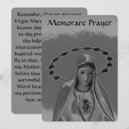 Memorare Gebet zur Jungfrau Mary Flat Card