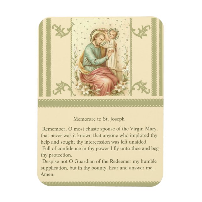 Memorare to St. Joseph Magnet (Vertikal)