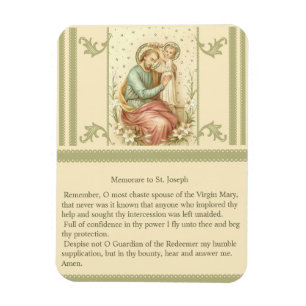 Memorare zu St Joseph Magnet