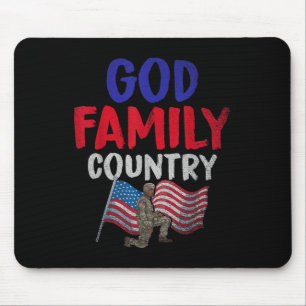 Memori zur Flagge des US-Soldaten Mousepad