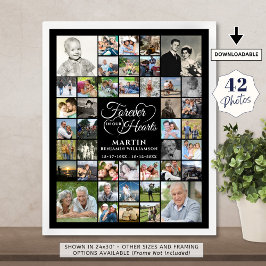 Memorial 42 Foto Collage FOREVER IN UNSEREM HERZEN Poster