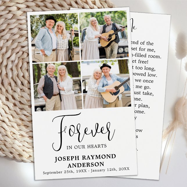 Memorial 4 Foto Collage Beerdigung Gebetskarten (Von Creator hochgeladen)