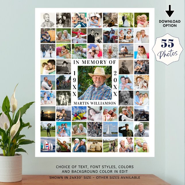 Memorial 55 FotoCollage im Speicher Poster (Von Creator hochgeladen)