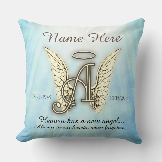 Memorial Angel Wings Pillow Kissen (Vorderseite)