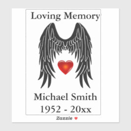 Memorial Angel Wings Vinyl Car Decal Fenster Aufkleber